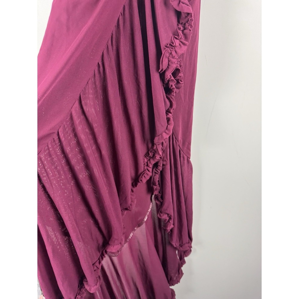 White Fox Boutique Strapless Maxi Dress in Deep Wine - Picture 7 of 9